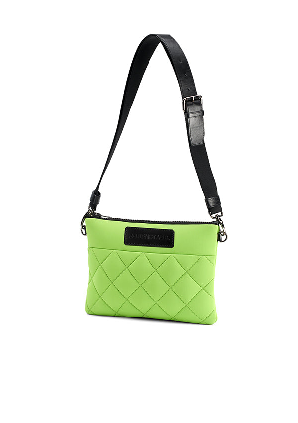 Crossbody Bag in Lime Green with Logo Leatherpatch - by Rosenstaub